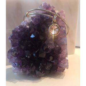 Alex and Ani blush pink birthstone charm bracelet